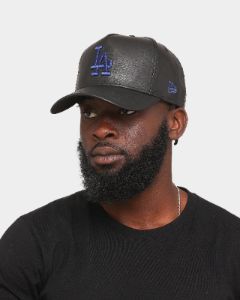 New Era Los Angeles Dodgers 'PU Leather' 9FORTY K-Frame Strapback Black Leather sold by Culture Kings
