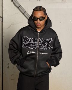 Loiter X The Anti Order Zip Hoodie Black sold by Culture Kings