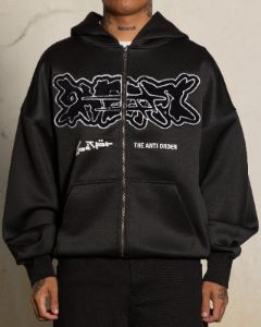 Loiter X The Anti Order Zip Hoodie Black sold by Culture Kings