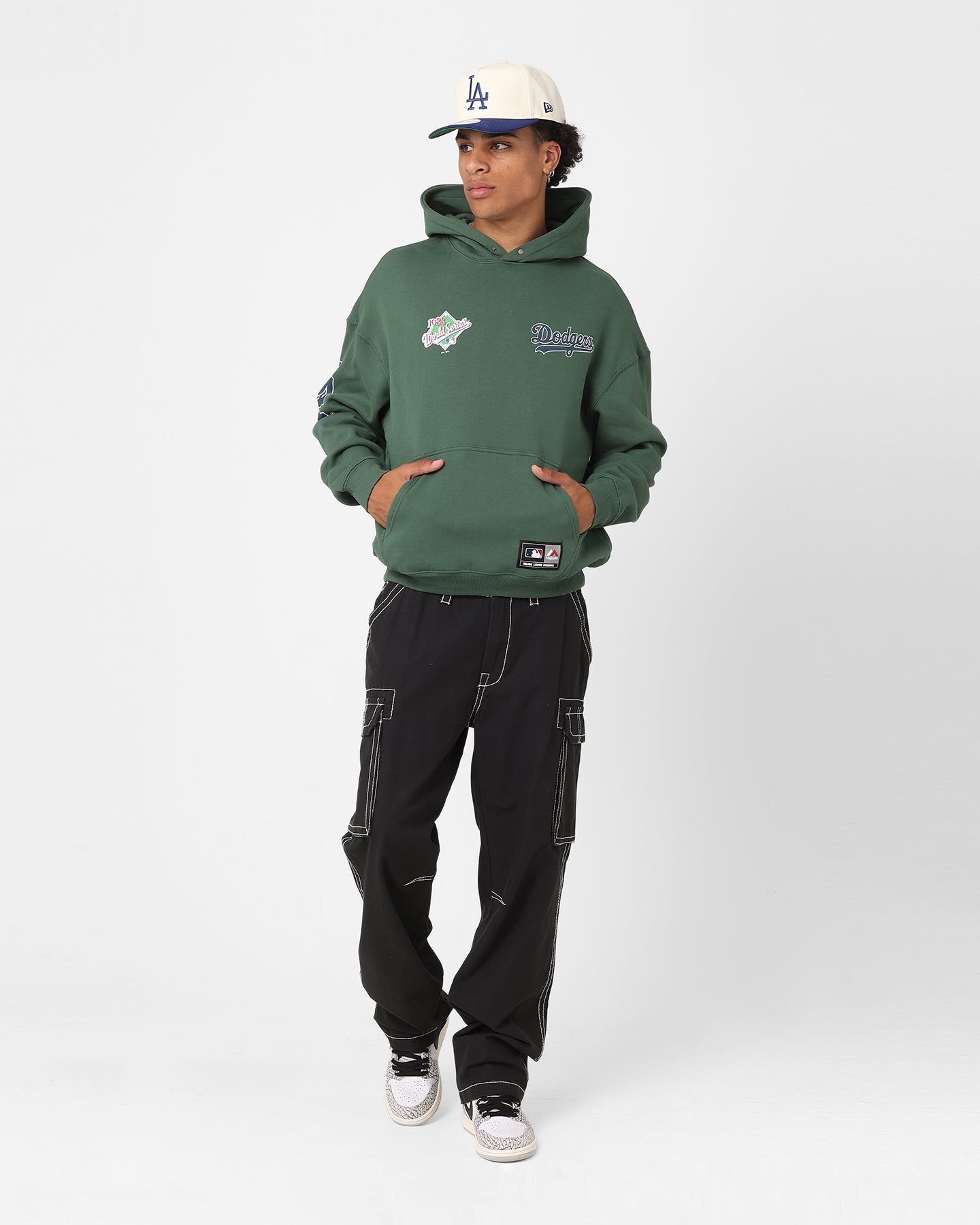 Majestic Athletic Los Angeles Dodgers Vintage Athletic Pop Nick Hoodie Dark Cedar sold by Culture Kings product image thumbnail 2