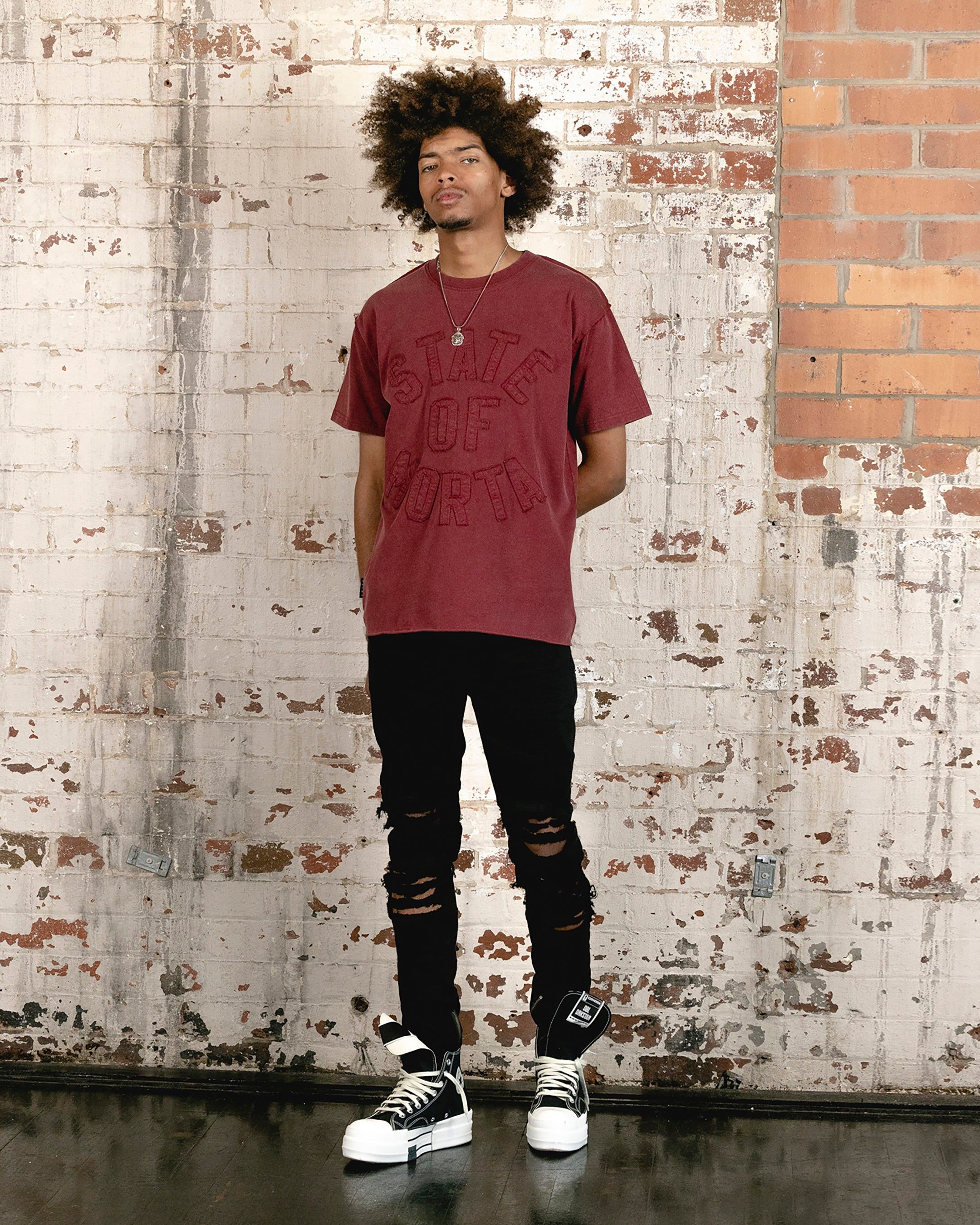 Saint Morta State Of Morta Appliqué T-Shirt Lava sold by Culture Kings product image thumbnail 2