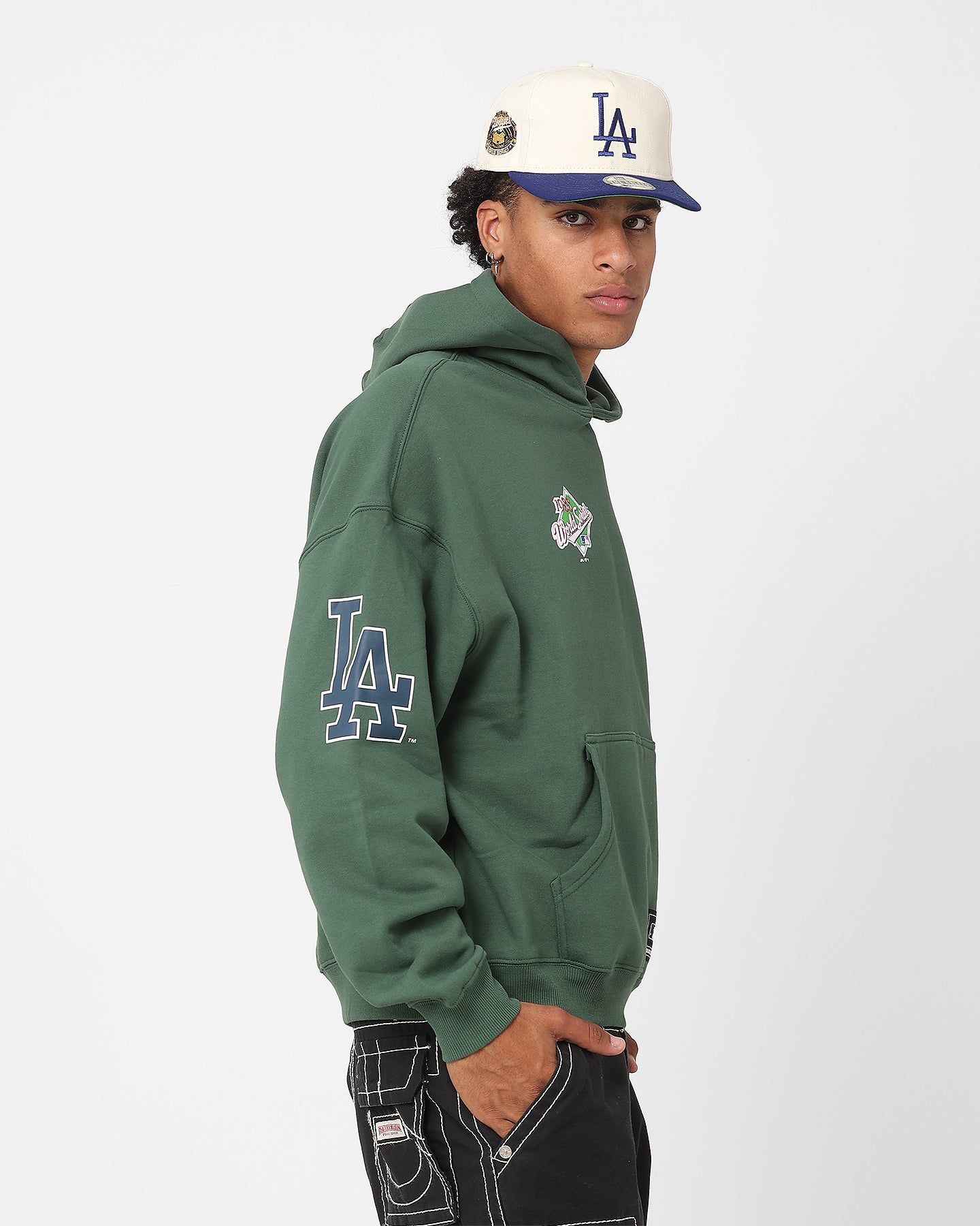 Majestic Athletic Los Angeles Dodgers Vintage Athletic Pop Nick Hoodie Dark Cedar sold by Culture Kings product image thumbnail 4