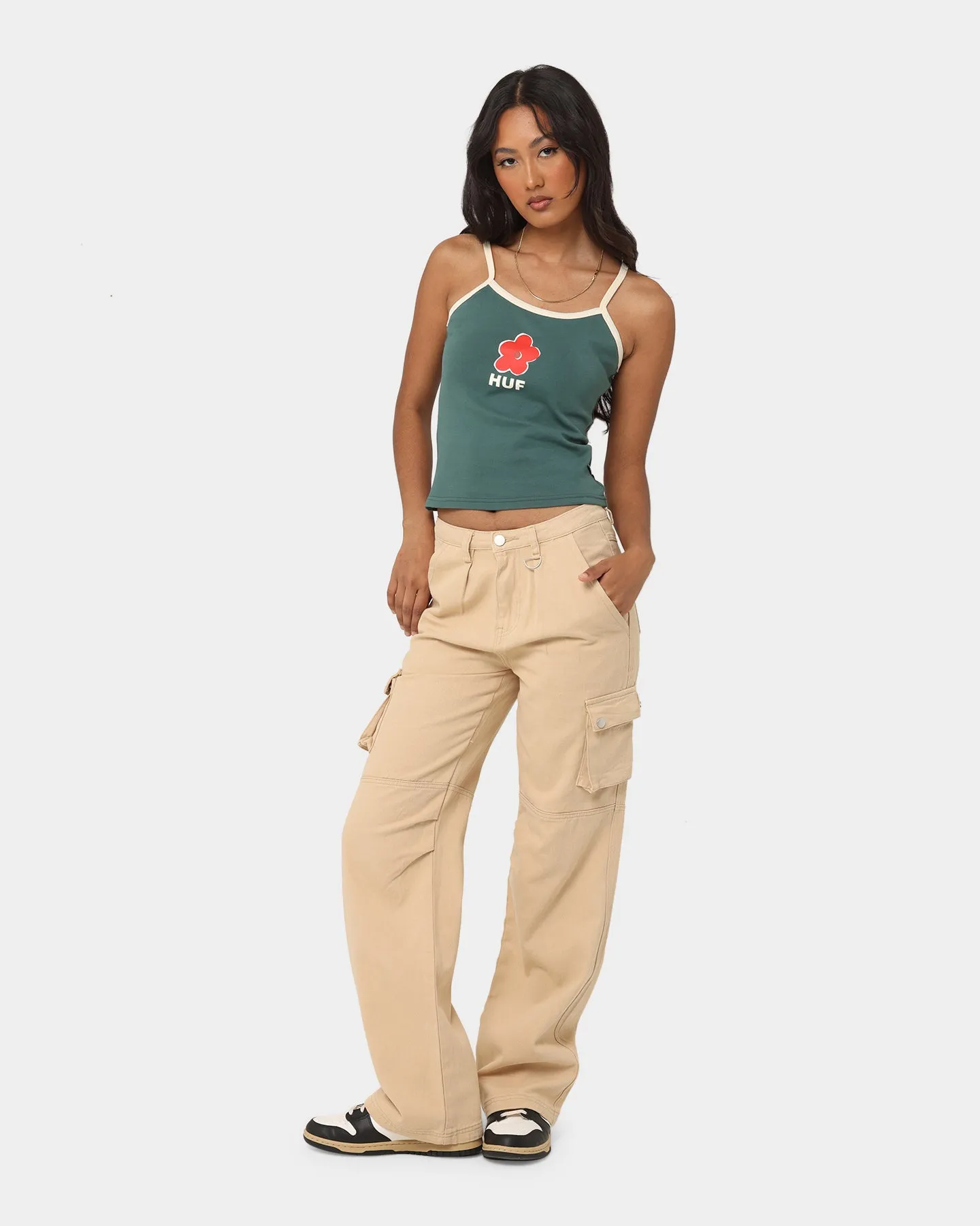 MNML Chloe Mid Rise Cargo Jeans Beige sold by Culture Kings product image thumbnail 2