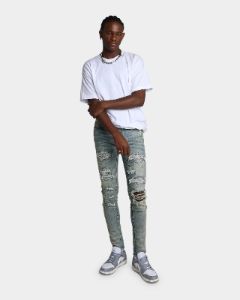 MNML X201 Rhinestone Skinny Denim Pants Blue sold by Culture Kings