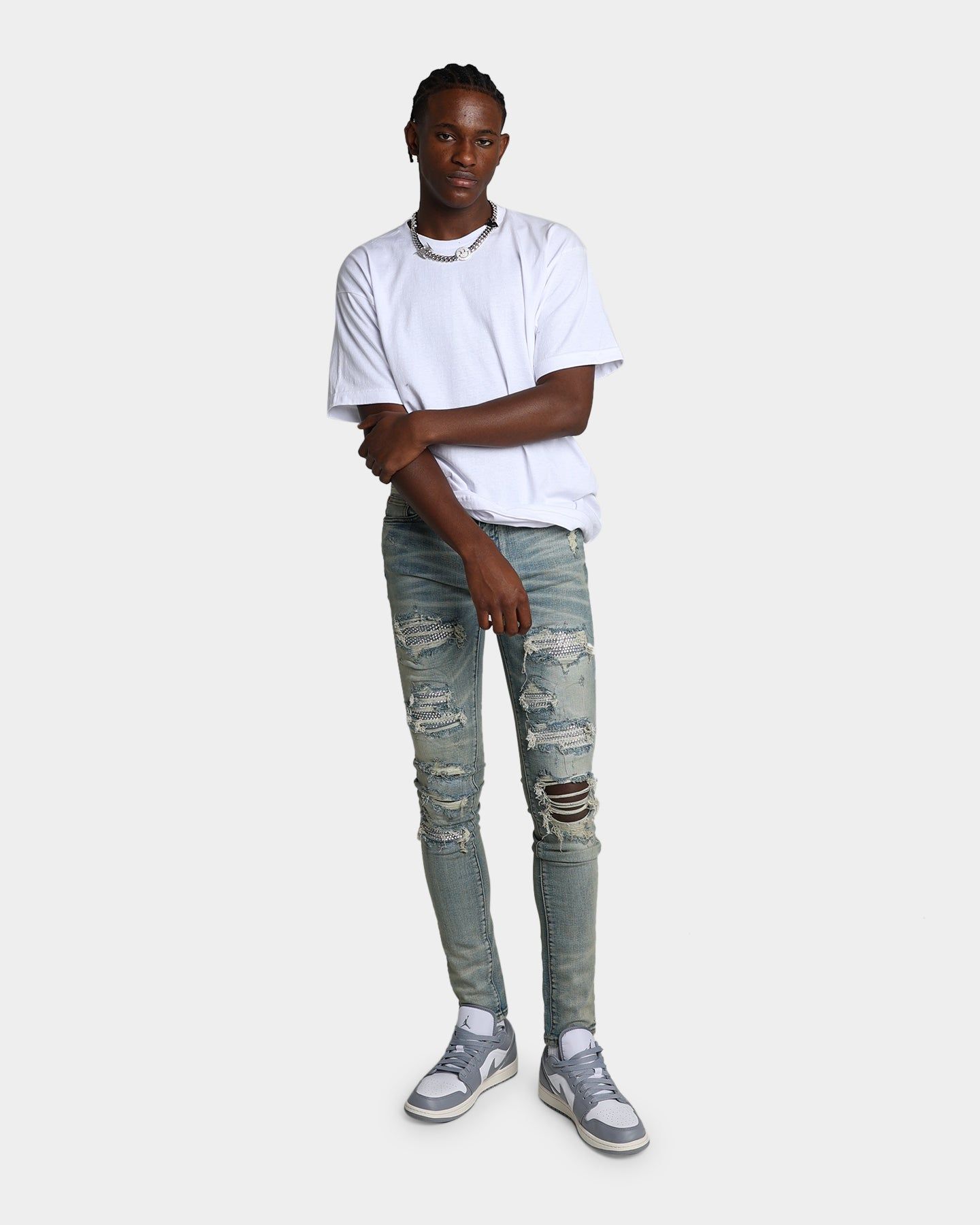 MNML X201 Rhinestone Skinny Denim Pants Blue sold by Culture Kings product image thumbnail 2