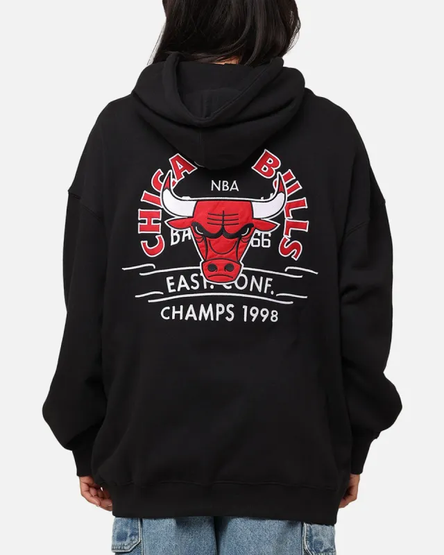 Mitchell & Ness Chicago Bulls Letterman Hoodie Black sold by Culture Kings