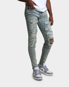 MNML X201 Rhinestone Skinny Denim Pants Blue sold by Culture Kings