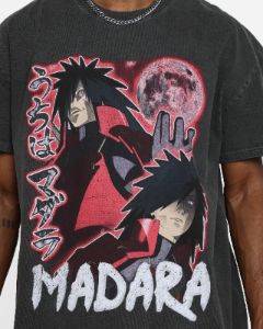 Goat Crew X Naruto Madara Heavyweight Vintage T-Shirt Black Wash sold by Culture Kings