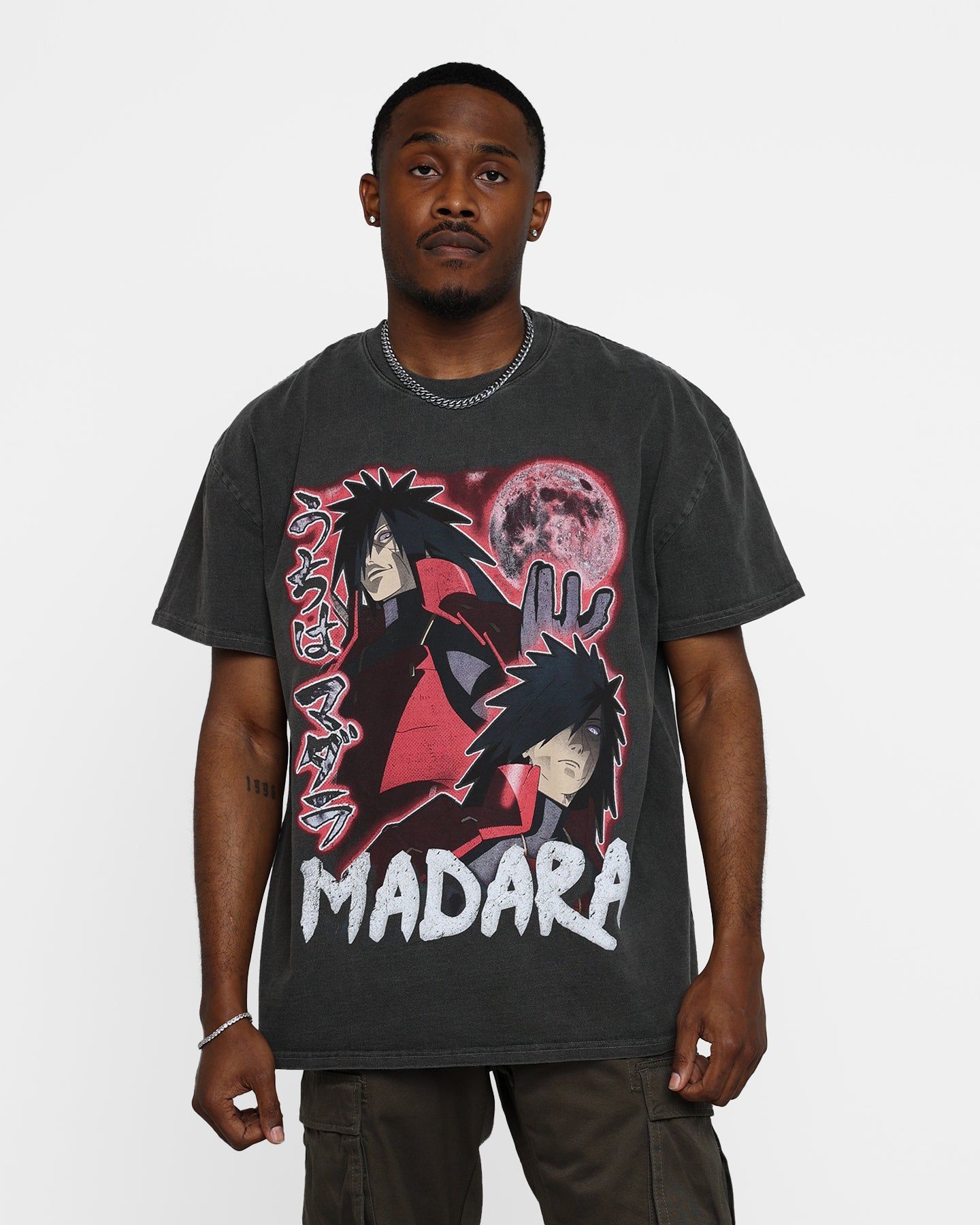 Goat Crew X Naruto Madara Heavyweight Vintage T-Shirt Black Wash sold by Culture Kings