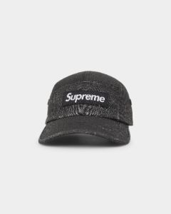 Supreme Coated Cordura Camp Cap Black sold by Culture Kings