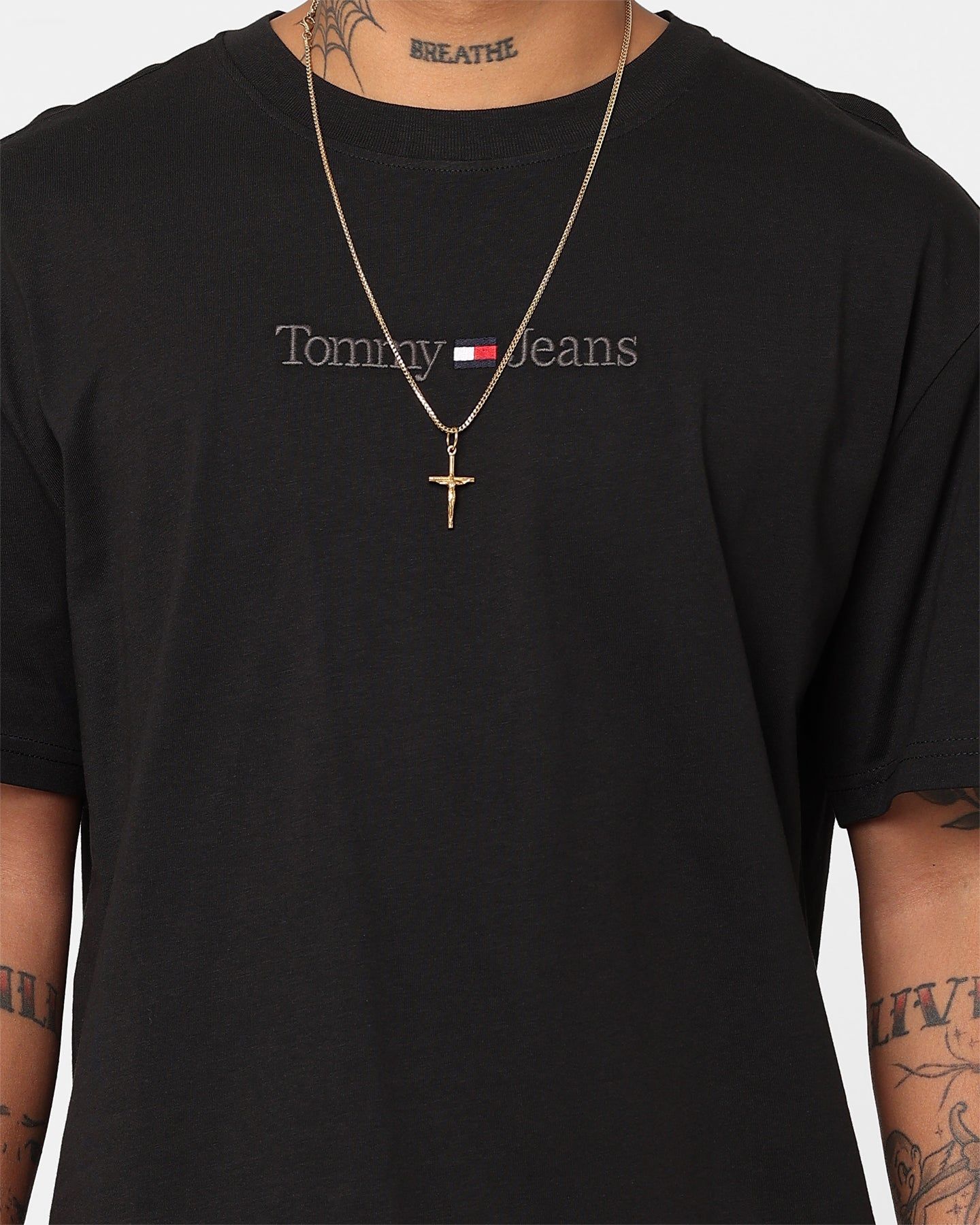 Tommy Jeans Classic Small Text T-Shirt Black sold by Culture Kings product image thumbnail 3