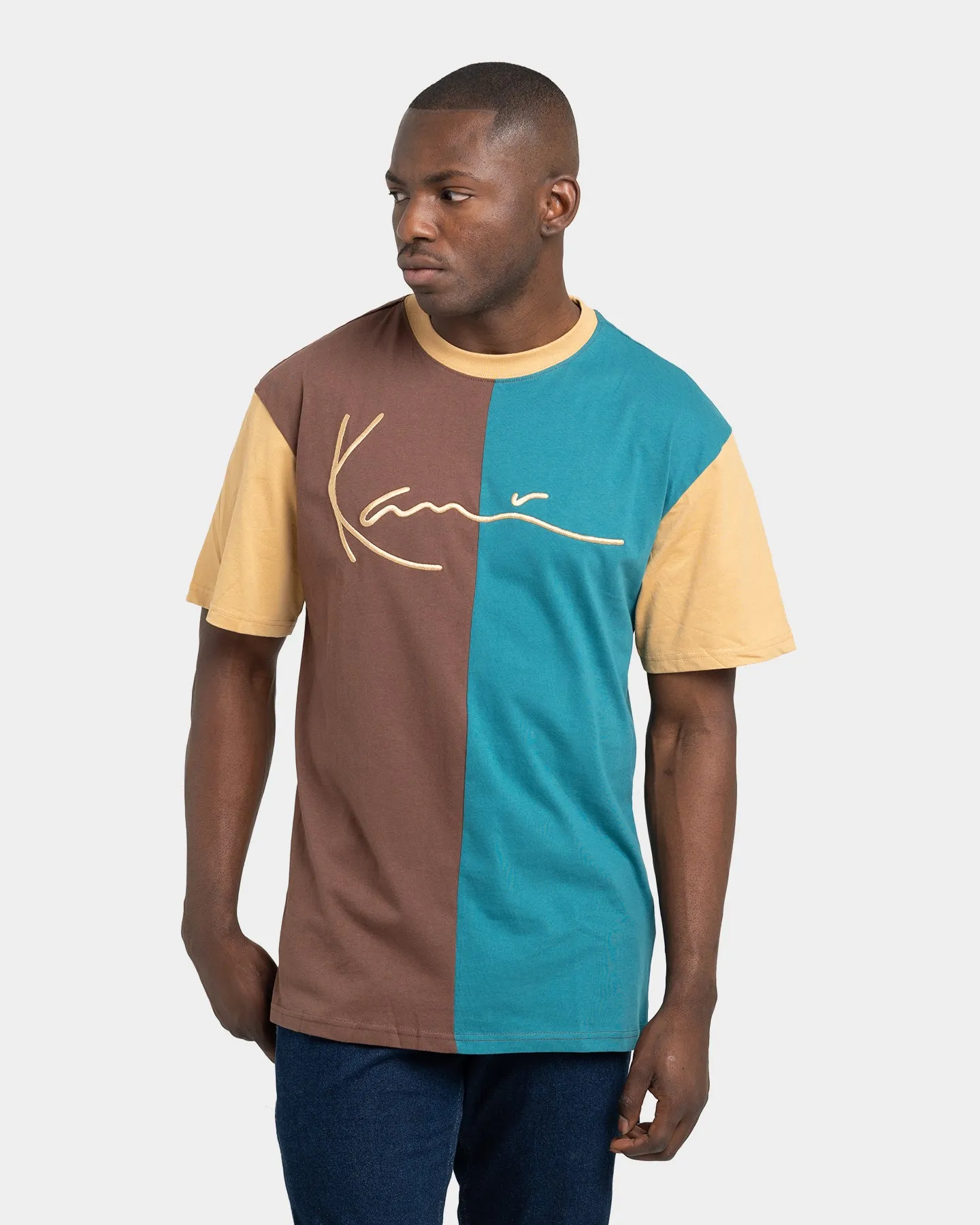 Karl Kani Men's Signature Block T-Shirt Brown sold by Culture Kings