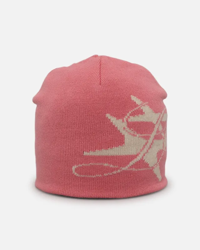 Loiter Hybrid Skull Knit Beanie Pink sold by Culture Kings
