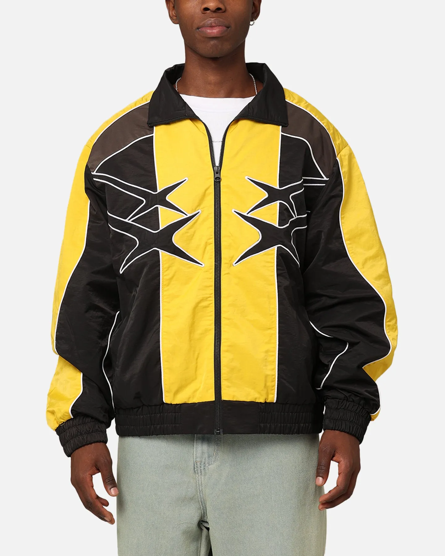Loiter Paradise Track Jacket Black/Yellow | Parallel