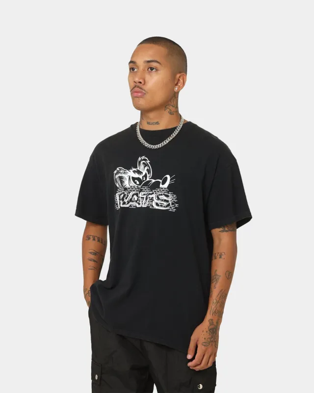 Rats Get Fat From The Curb T-Shirt Black Wash sold by Culture Kings