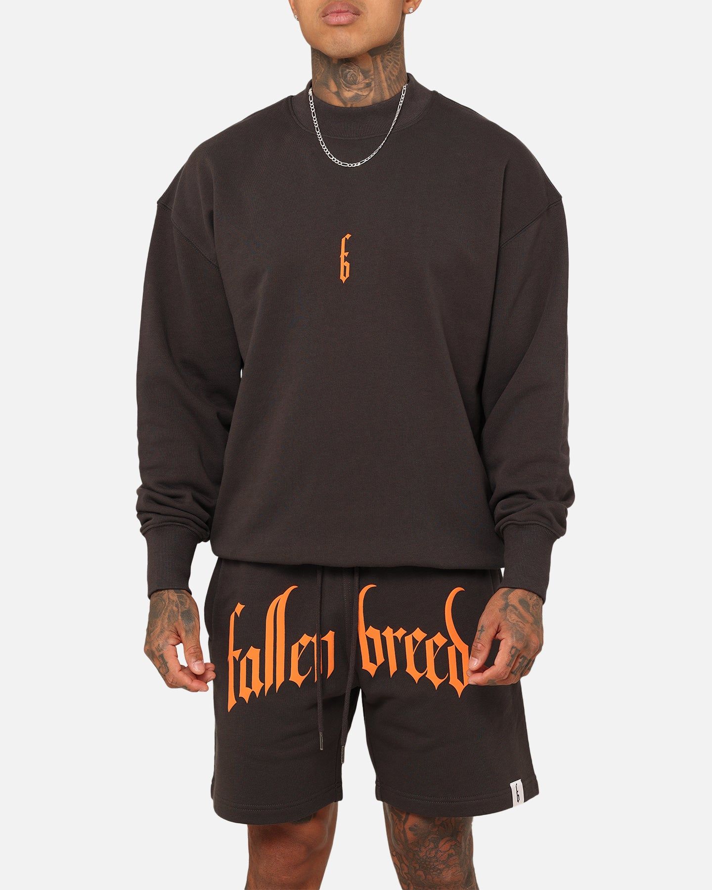 Fallen Breed Monogram Crewneck Dark Charcoal/Orange sold by Culture Kings product image thumbnail 4