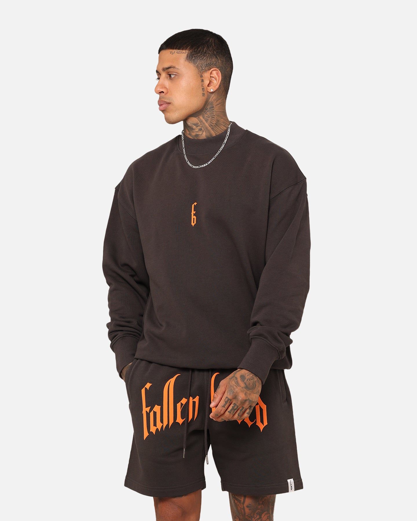 Fallen Breed Monogram Crewneck Dark Charcoal/Orange sold by Culture Kings product image thumbnail 2