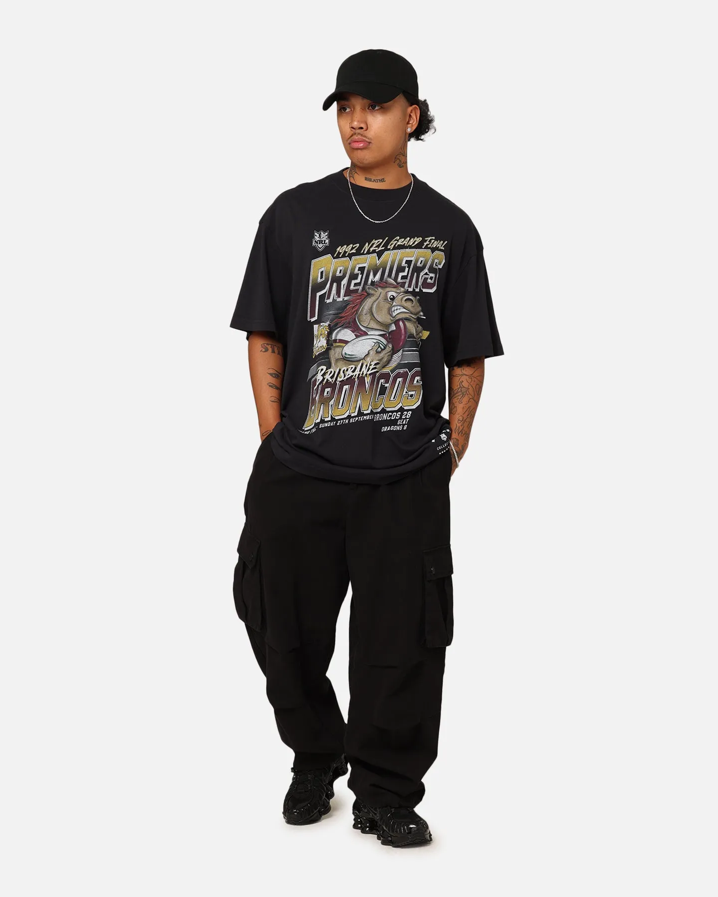 Mitchell & Ness Brisbane Broncos 1992 Grand Final T-Shirt Faded Black sold by Culture Kings product image thumbnail 2