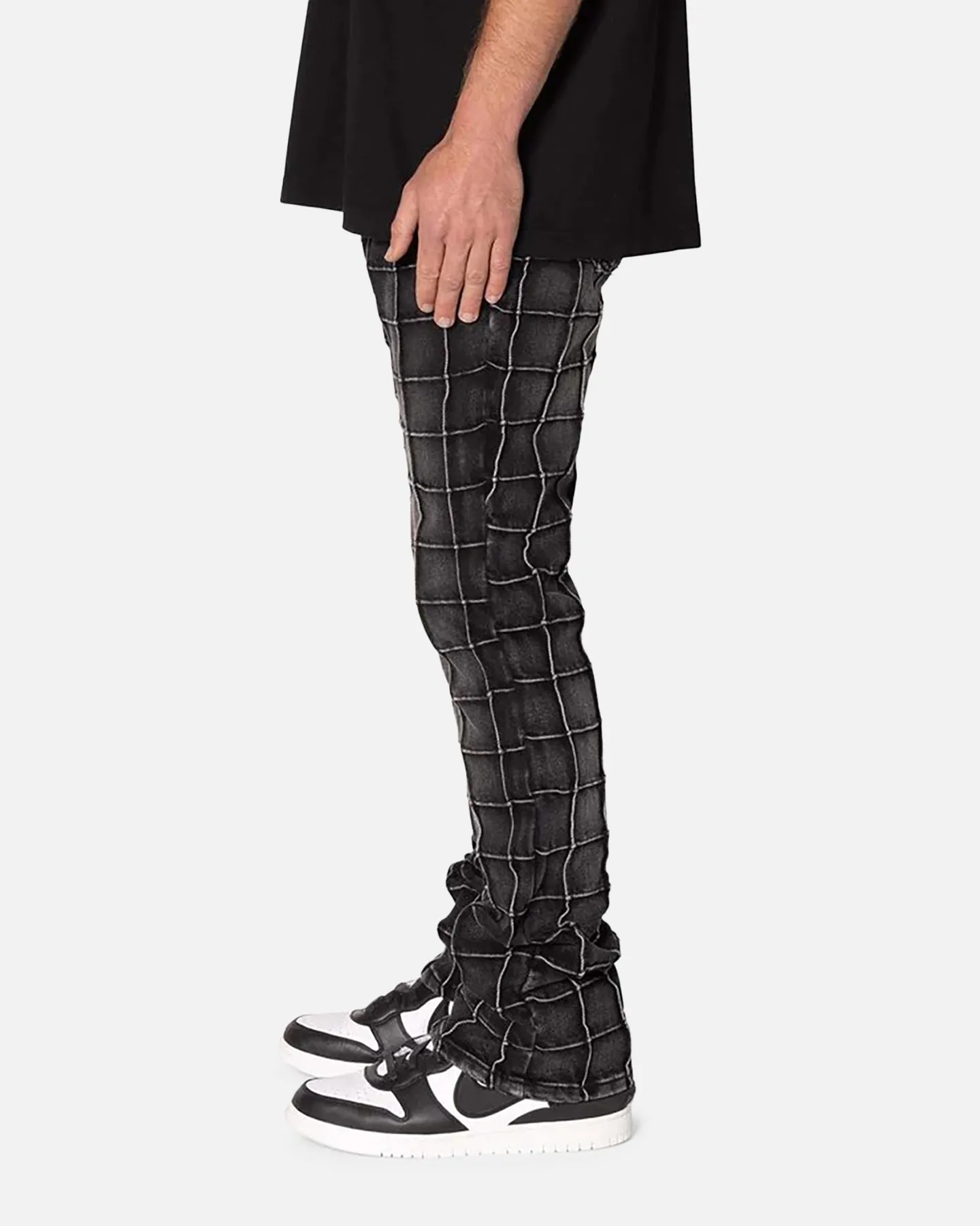 MNML B665 Pleat Square Flare Denim Jeans Black sold by Culture Kings product image thumbnail 3