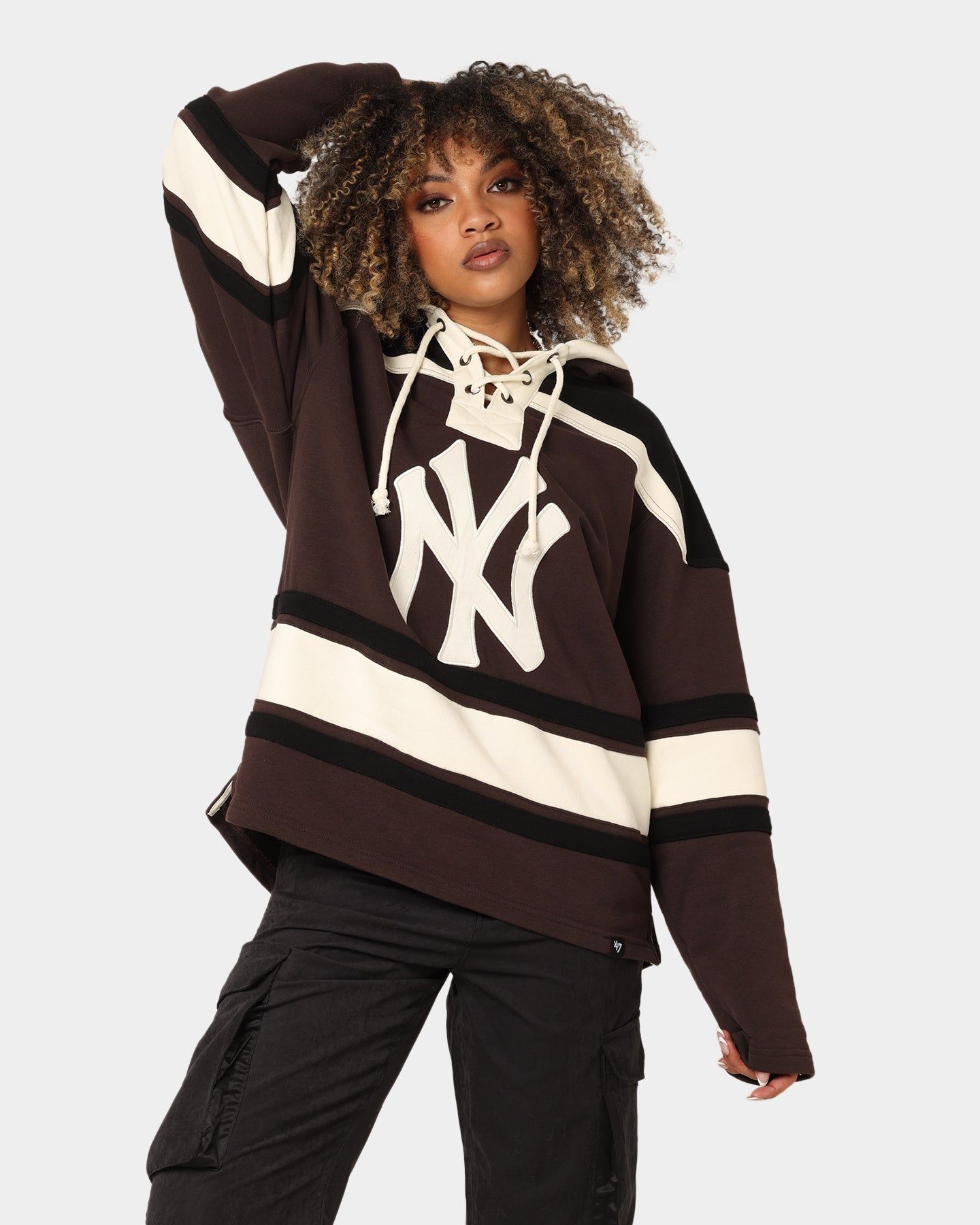 47 Brand New York Yankees Superior Lacer Hoodie Brown sold by Culture Kings