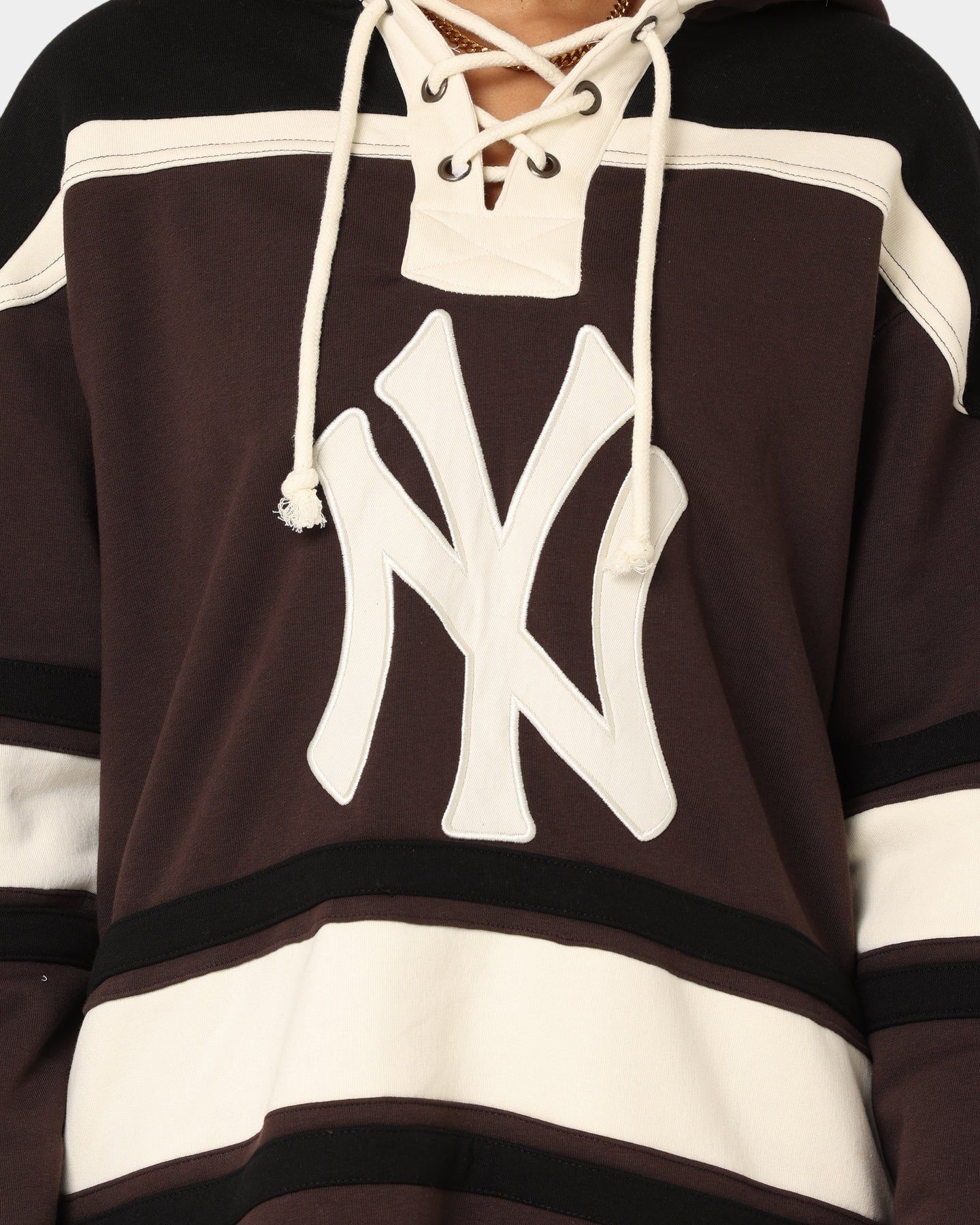 47 Brand New York Yankees Superior Lacer Hoodie Brown sold by Culture Kings product image thumbnail 3