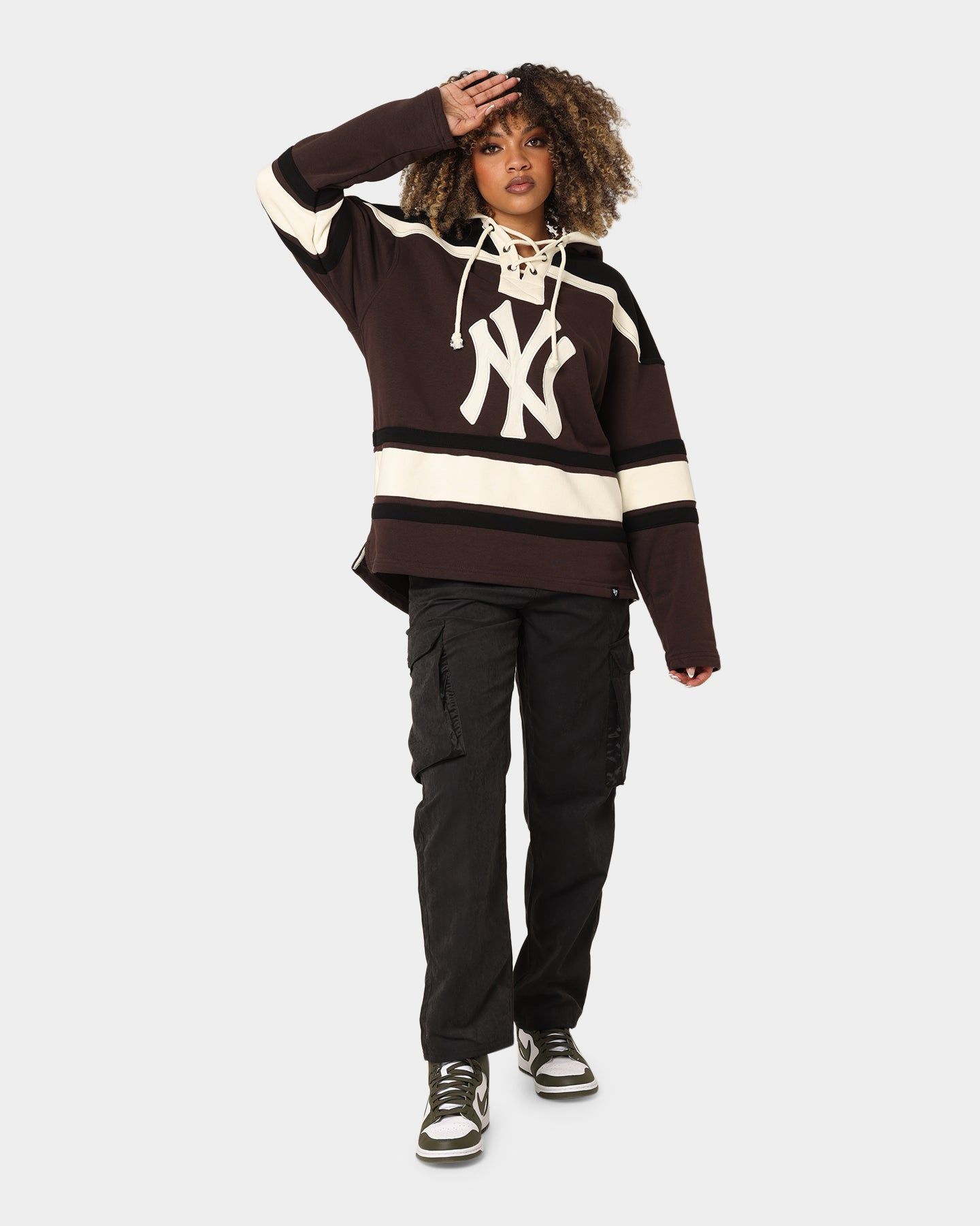 47 Brand New York Yankees Superior Lacer Hoodie Brown sold by Culture Kings product image thumbnail 2
