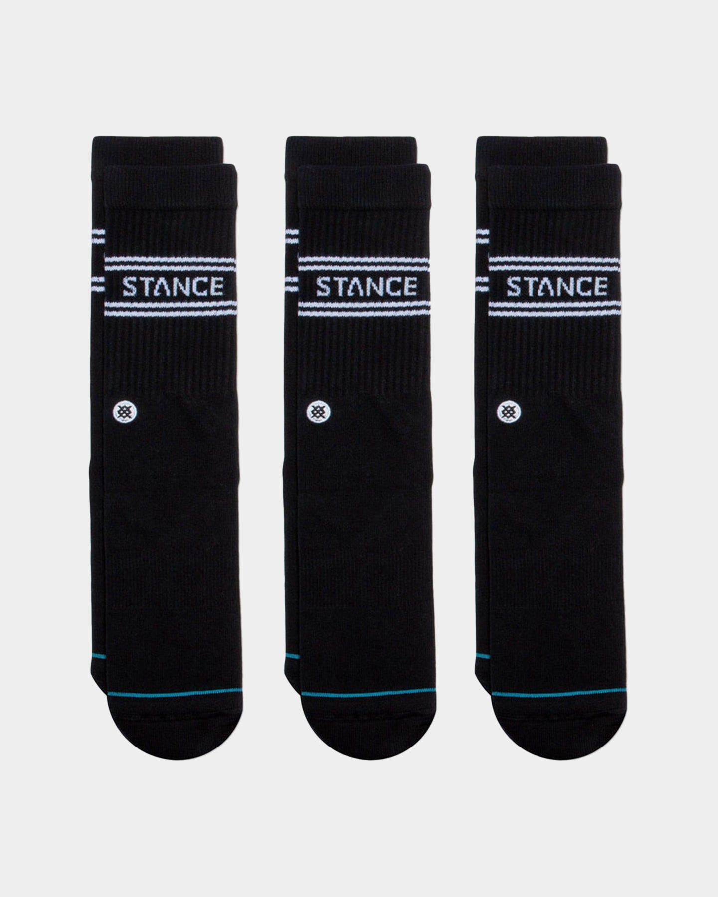 Stance Basic Crew Socks 3 Pack Black sold by Culture Kings