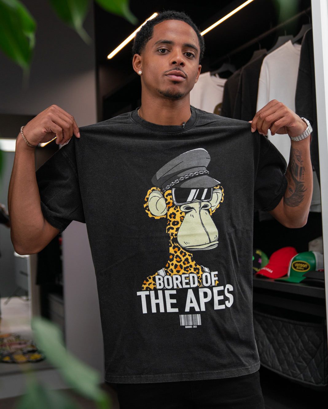 Culture Kings x Champ Medici "Bored Of The Apes" #6368 Vintage T-Shirt Black sold by Culture Kings