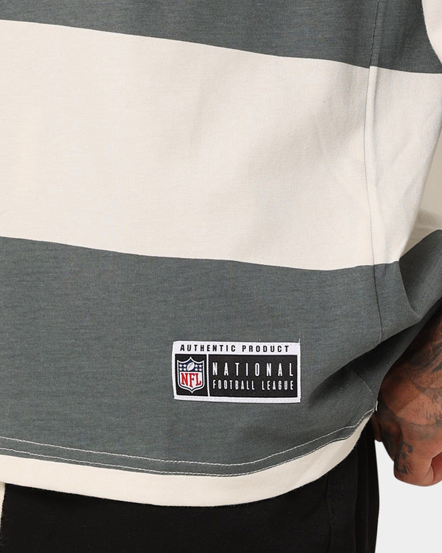 Majestic Athletic Las Vegas Raiders Vintage Athletic Stripe Rugby Jersey Vintage White/Black sold by Culture Kings product image thumbnail 7