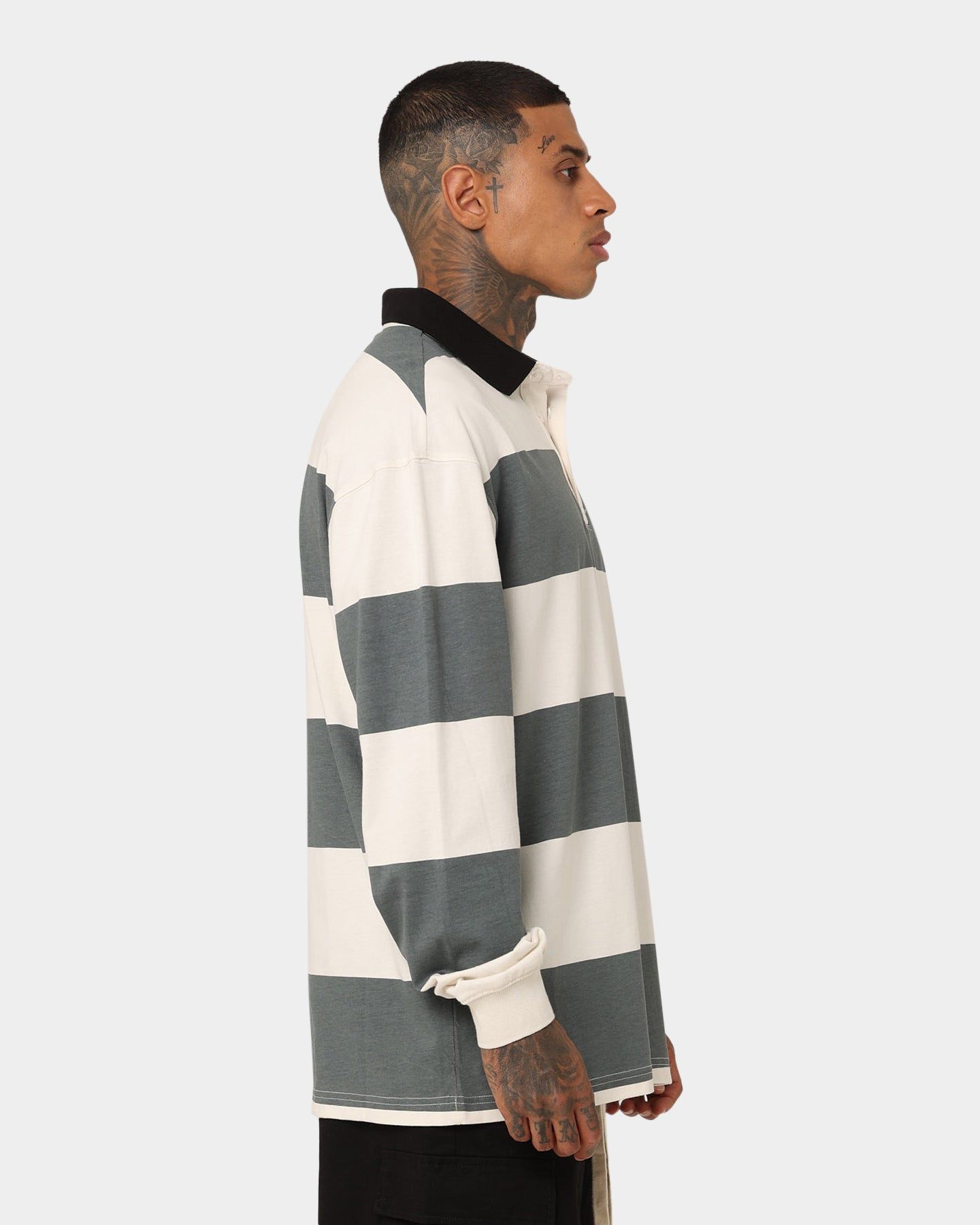 Majestic Athletic Las Vegas Raiders Vintage Athletic Stripe Rugby Jersey Vintage White/Black sold by Culture Kings product image thumbnail 5