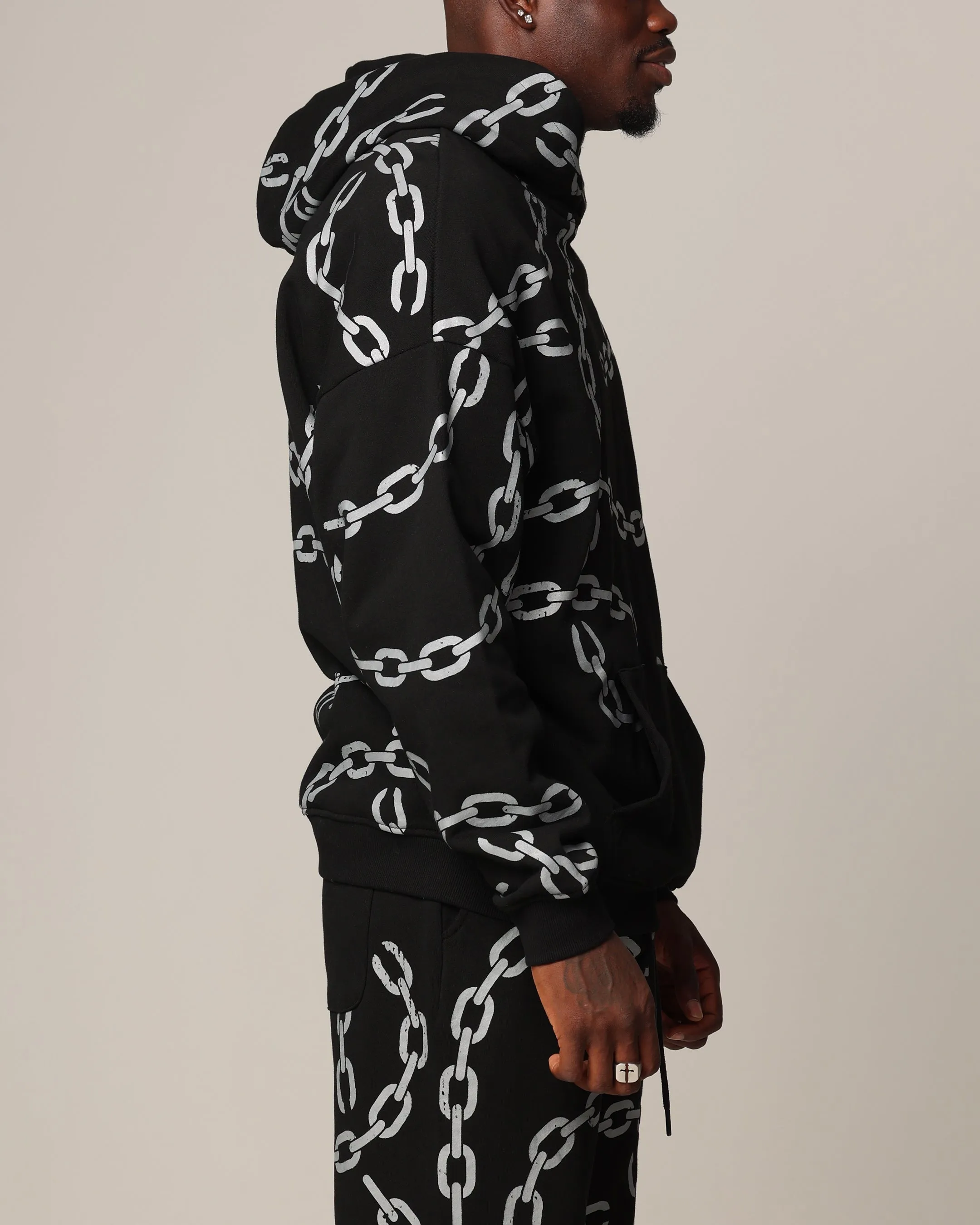 Saint Morta Chain Hoodie Black/Black sold by Culture Kings product image thumbnail 4