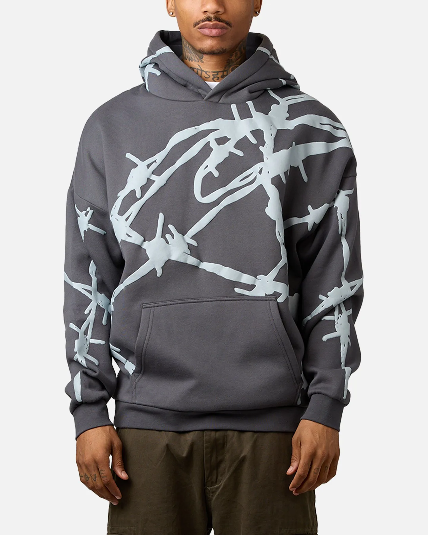 Saint Morta Barberry Boxy Hoodie Dark Grey sold by Culture Kings product image thumbnail 2