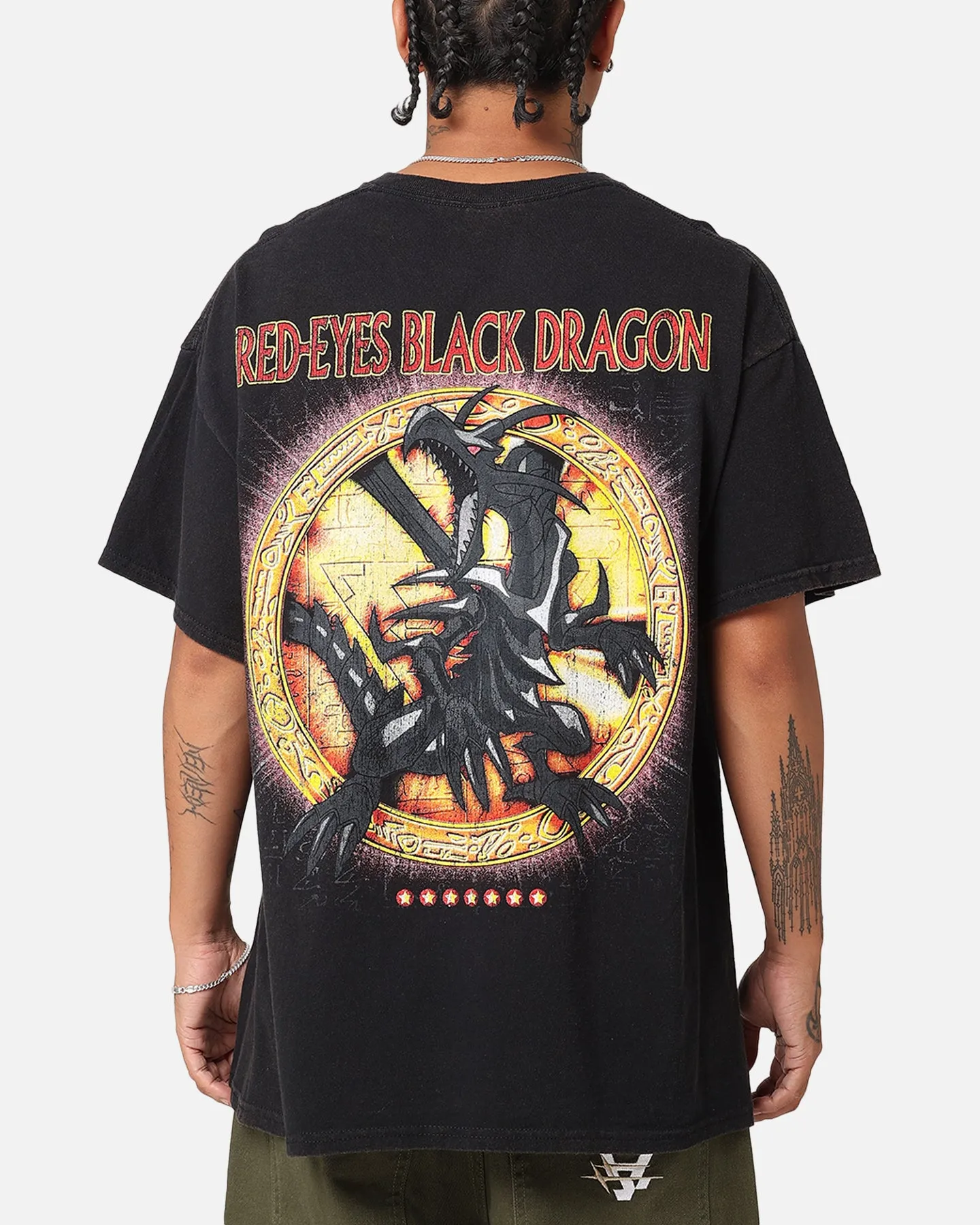 Goat Crew X Yu-Gi-Oh! Red Eyes Vintage T-Shirt Black Wash sold by Culture Kings product image thumbnail 2
