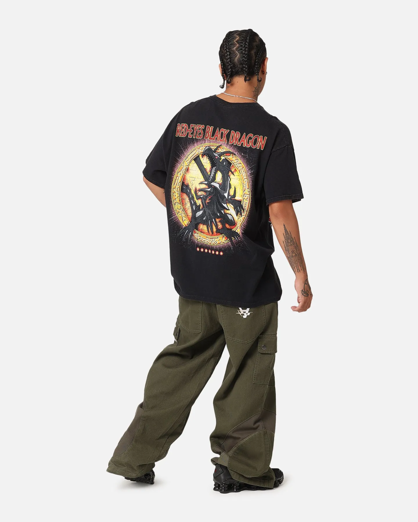 Goat Crew X Yu-Gi-Oh! Red Eyes Vintage T-Shirt Black Wash sold by Culture Kings product image thumbnail 4