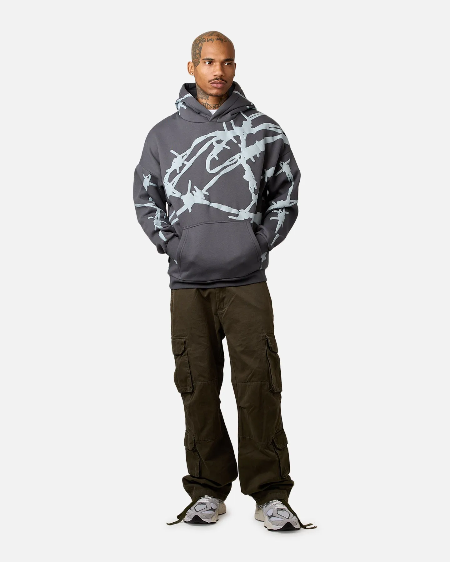 Saint Morta Barberry Boxy Hoodie Dark Grey sold by Culture Kings product image thumbnail 3