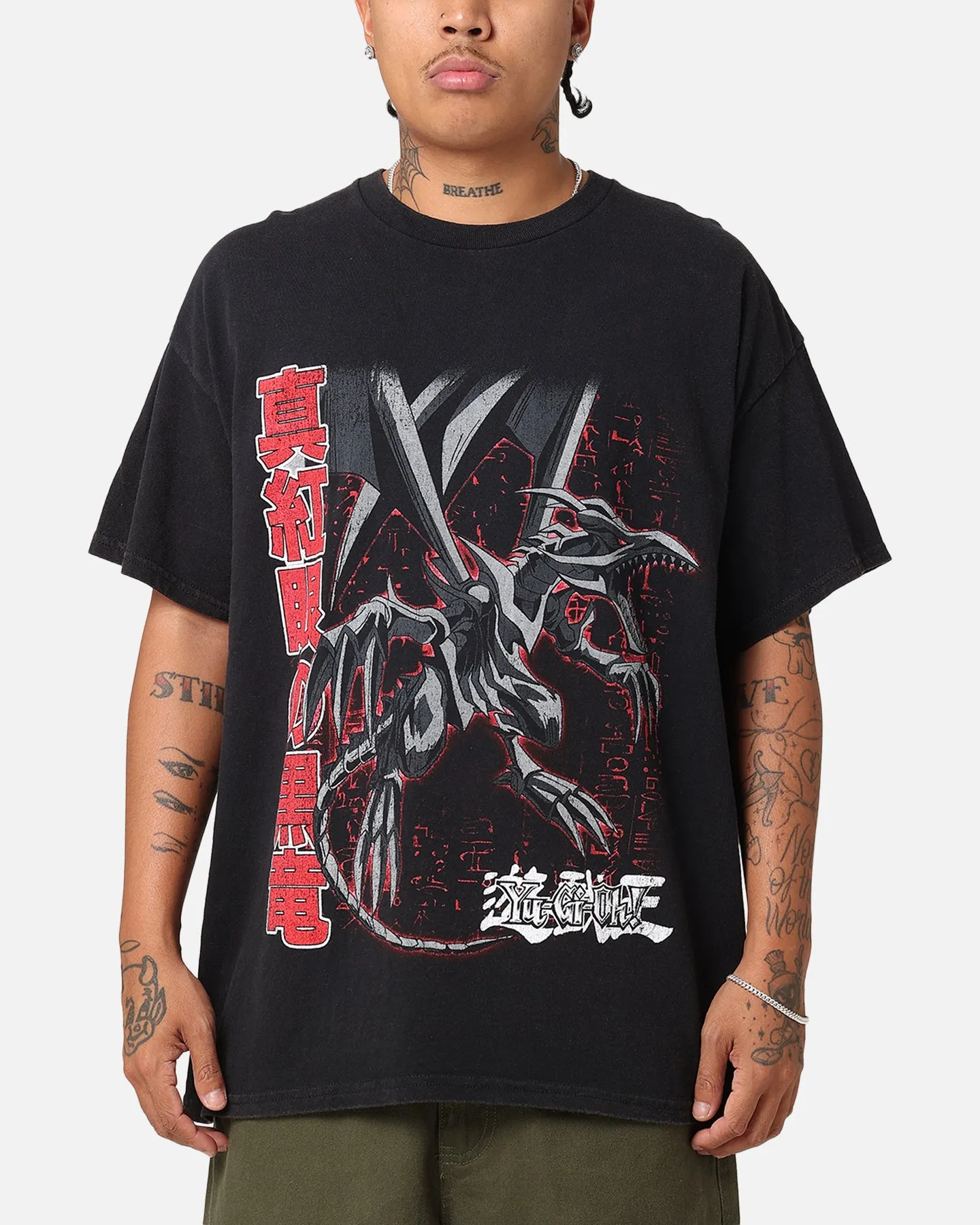 Goat Crew X Yu-Gi-Oh! Red Eyes Vintage T-Shirt Black Wash sold by Culture Kings