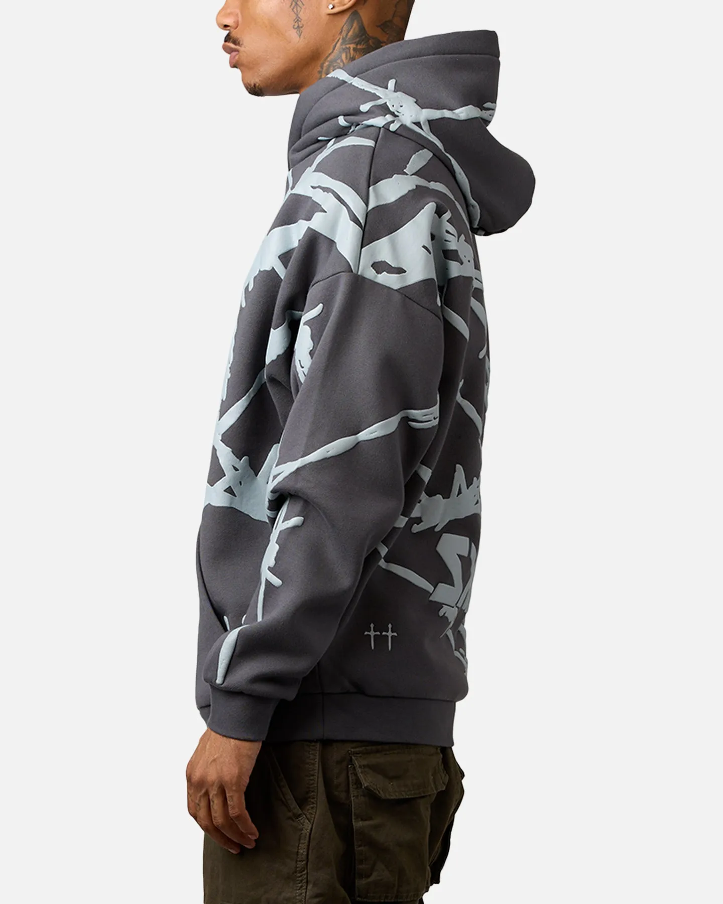 Saint Morta Barberry Boxy Hoodie Dark Grey sold by Culture Kings product image thumbnail 5