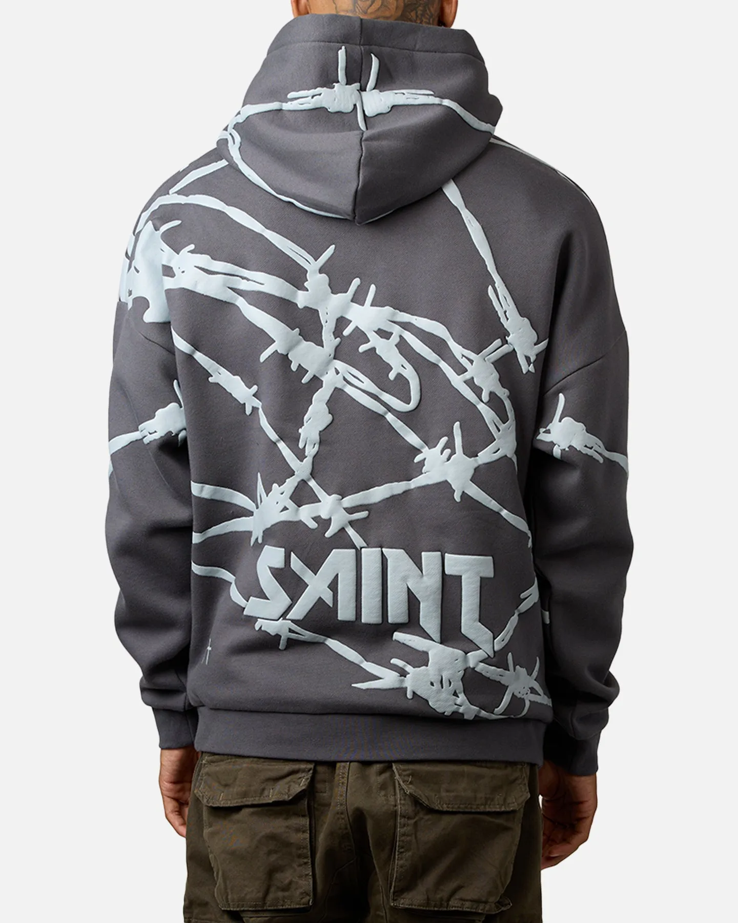 Saint Morta Barberry Boxy Hoodie Dark Grey sold by Culture Kings