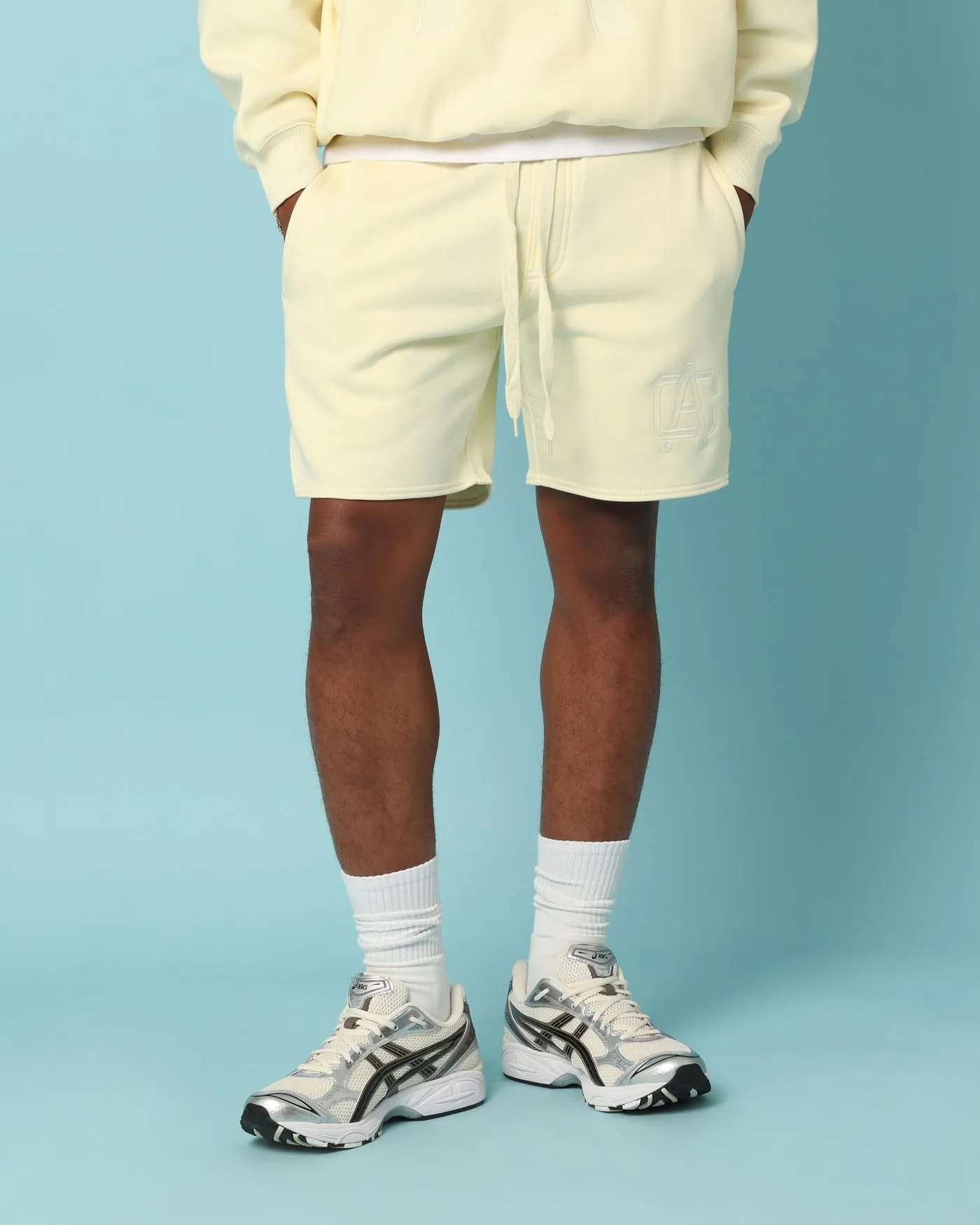 Carré Academy Sweat Shorts Yellow sold by Culture Kings