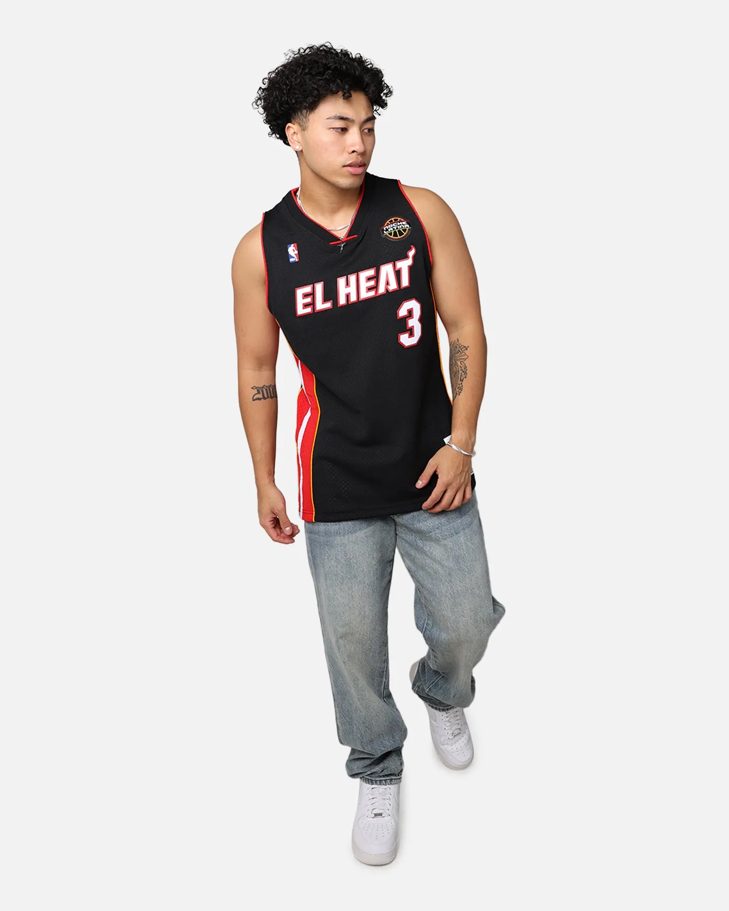 Mitchell & Ness Miami Heat Dwyane Wade '08-09 'Latin Nights Collection' Swingman Jersey Black sold by Culture Kings product image thumbnail 3