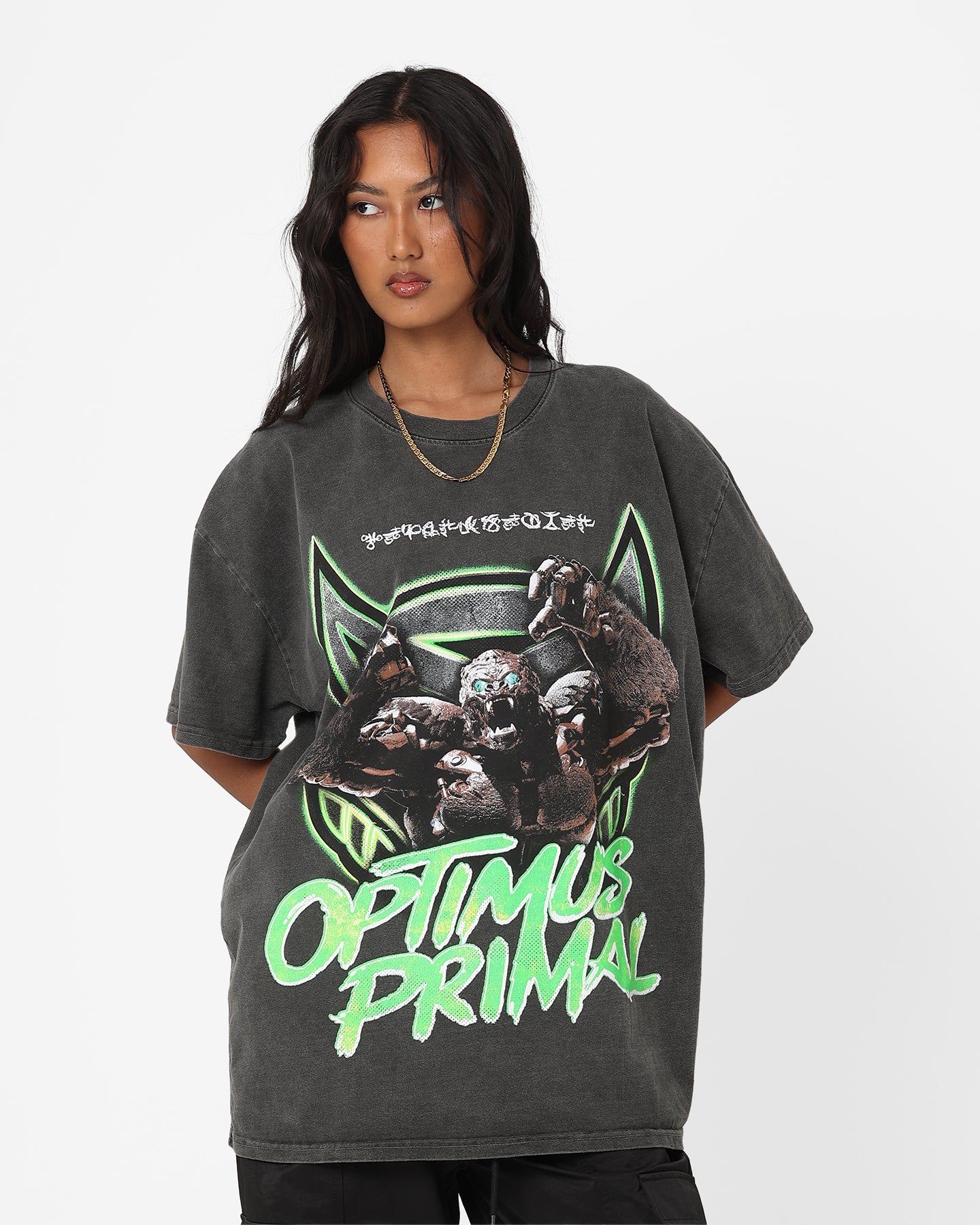 Goat Crew X Transformers Optimus Primal Heavyweight Vintage T-Shirt Black Wash sold by Culture Kings