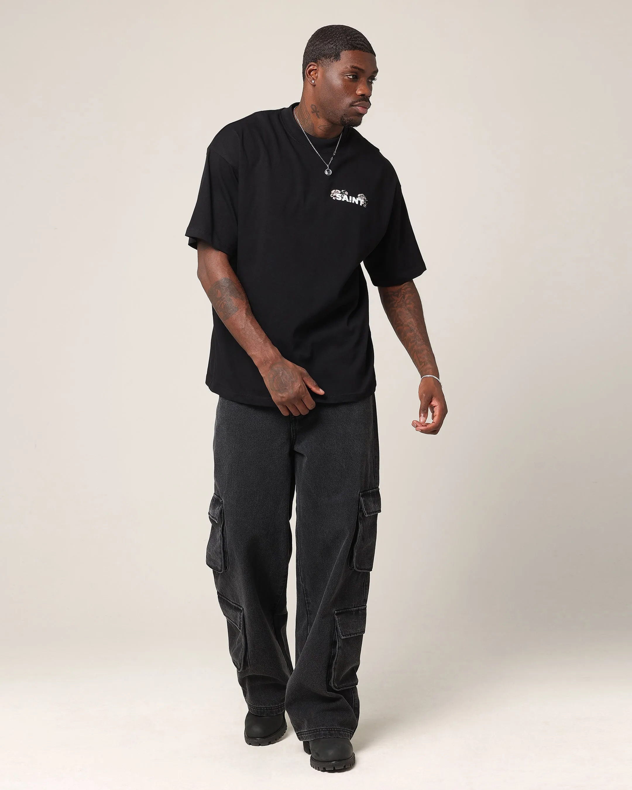 Saint Morta Wildflower T-Shirt Black sold by Culture Kings product image thumbnail 3