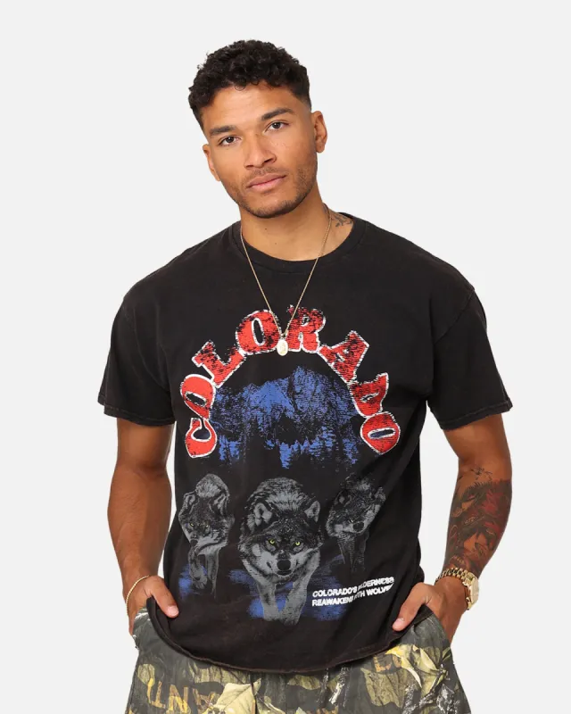 American Thrift Colorado Wolf Vintage T-Shirt Black Wash sold by Culture Kings