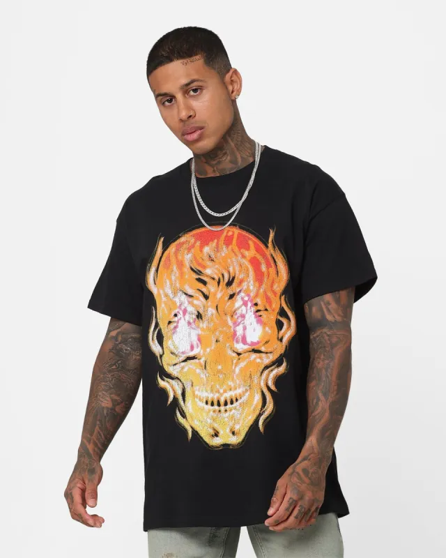 Last Kings Fiery Skull T-Shirt Black sold by Culture Kings