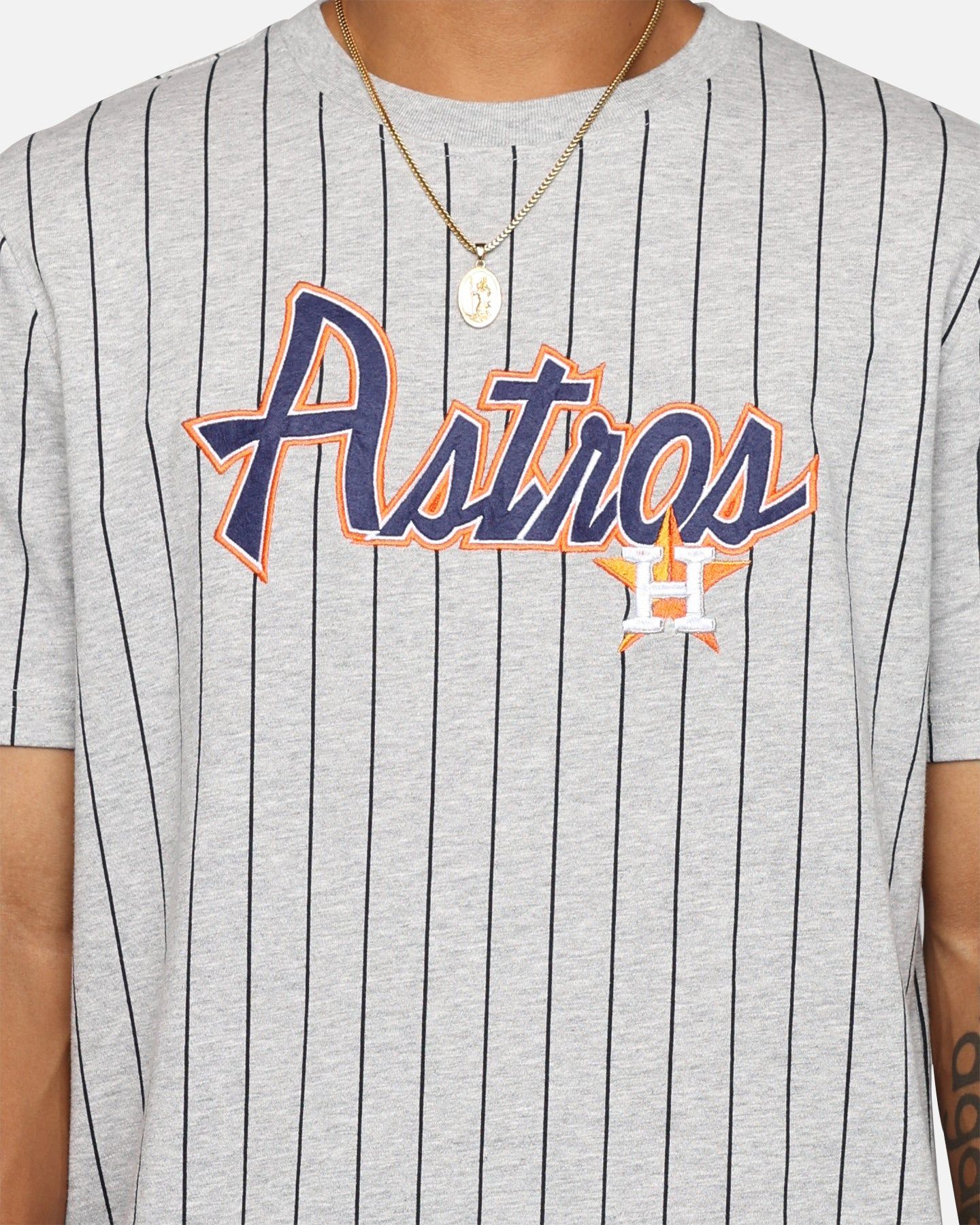 New Era Houston Astros Pinstripe T-Shirt Grey sold by Culture Kings product image thumbnail 4