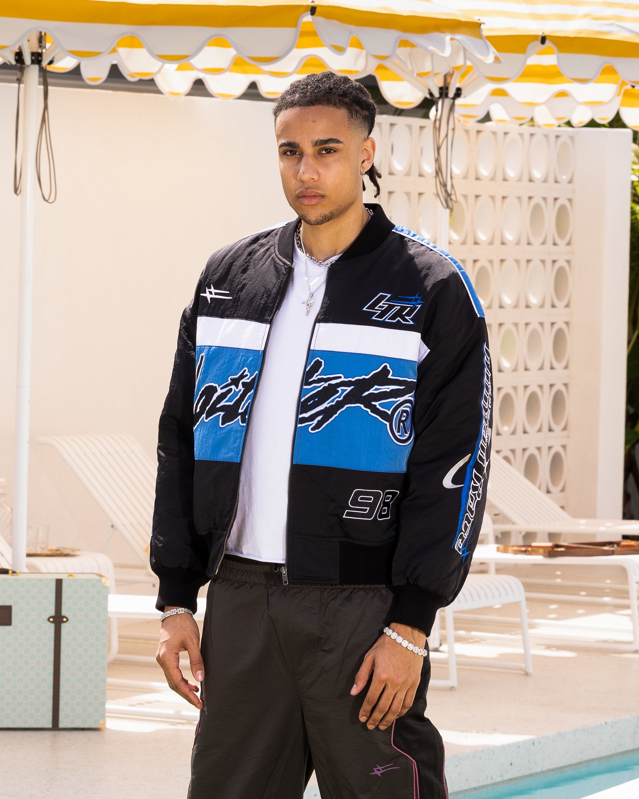 Loiter Racer Motor Jacket Black/Blue sold by Culture Kings