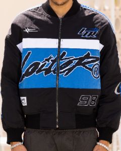 Loiter Racer Motor Jacket Black/Blue sold by Culture Kings