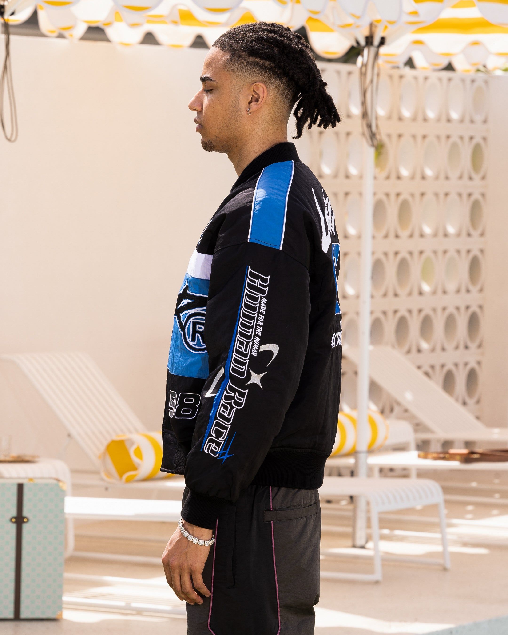 Loiter Racer Motor Jacket Black/Blue sold by Culture Kings product image thumbnail 7