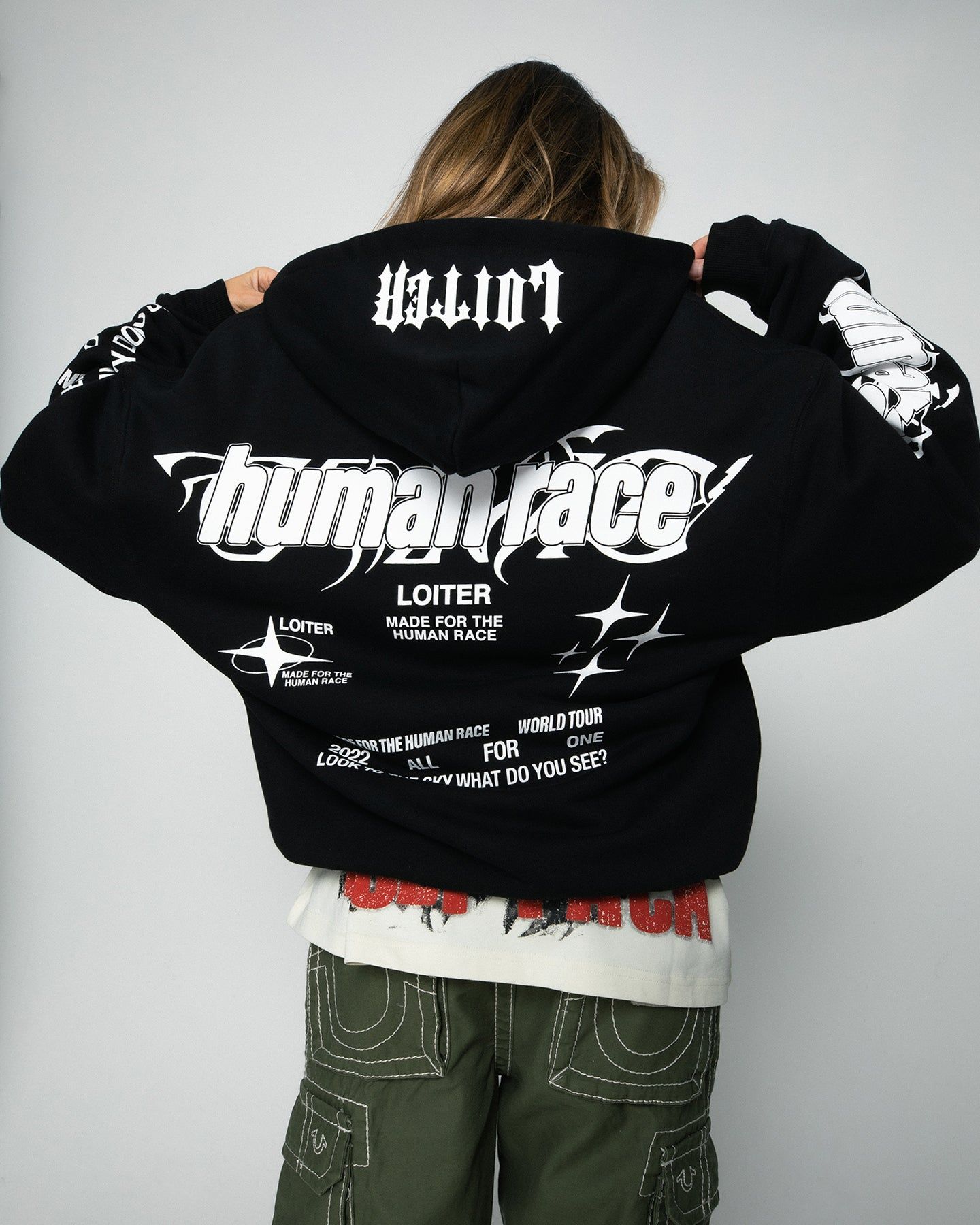 Loiter Rave Zip Hoodie Black sold by Culture Kings product image thumbnail 2