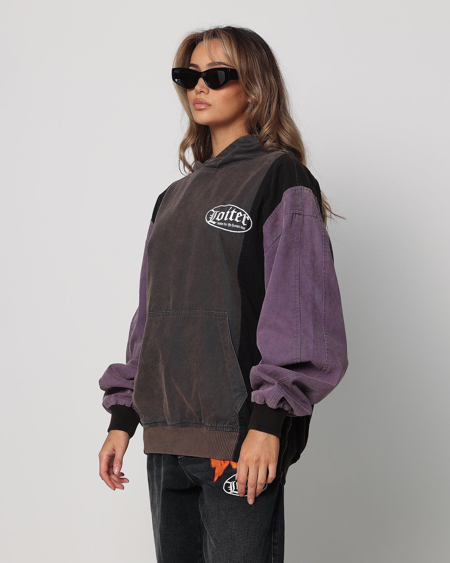 Loiter Splinter Hoodie Black/Purple sold by Culture Kings product image thumbnail 8